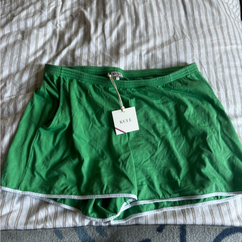 KULE Vibrant Green Casual Shorts